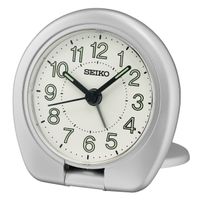 Seiko QHT018T Wekker Kunststof zilverkleurig-wit 7,5 x 7,4 x 2,4 cm