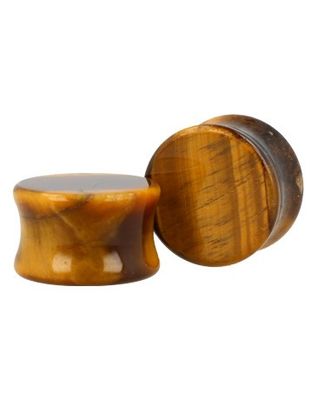 Plug Oorpiercing Tijgeroog - 20 mm (Set van 2)