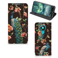 Nokia 3.4 Hoesje maken Pauw met Bloemen