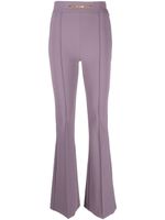 Elisabetta Franchi pantalon évasé à détails de mors - Violet