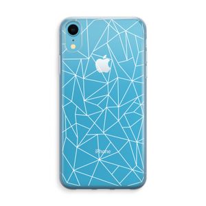 Geometrische lijnen wit: iPhone XR Transparant Hoesje