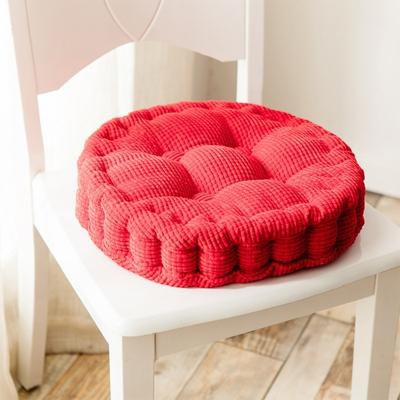 Verdikte ronde computer Stoelkussen vloermatten voor Office klas Home grootte: 43x43cm (rood)