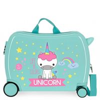 Disney Rolling Suitcase 4 Wheels Roll Road Little Me Light Green - thumbnail