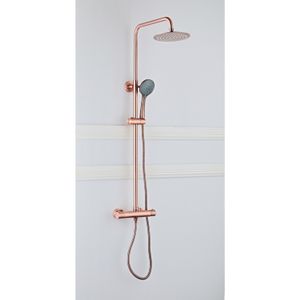 Opbouw Regendouche Set BWS Copper 20 cm met Handdouche Geborsteld Koper