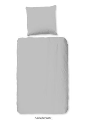 Pure Dekbedovertrek "uni dessin" - Grijs - (200x200 cm) - Microfiber Pure Dekbedovertrek "uni dessin" - Grijs - (200x200 cm) - Microfiber