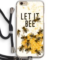 Let it bee: iPhone 6 / 6S Transparant Hoesje met koord
