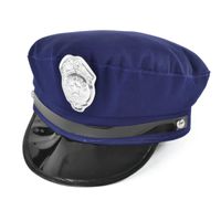 Rubies Politie/agent verkleed helm - blauw - kunststof - voor volwassenen   -