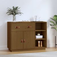 Dressoir 98,5x40x75 cm massief grenenhout honingbruin - thumbnail