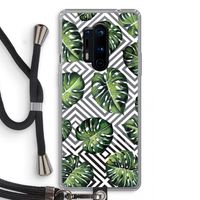 Geometrische jungle: OnePlus 8 Pro Transparant Hoesje met koord