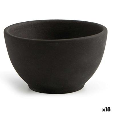Aperitiefschaaltje Quid Mineral Gres Zwart Keramisch 9 x 5 cm (18 Stuks)