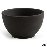 Aperitiefschaaltje Quid Mineral Gres Zwart Keramisch 9 x 5 cm (18 Stuks)