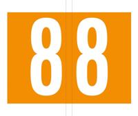 Codetab 8, rol van 500 tabs, oranje