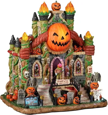 Lemax crypt of the lost pumpkin souls verlicht huisje Spooky Town 2022