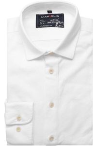 Marvelis Casual Modern Fit Jersey shirt wit, Effen