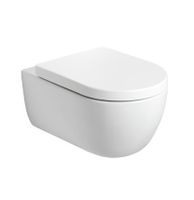 Plieger Kansas Compact randloos toilet met softclose & quick release zitting wit mat - thumbnail