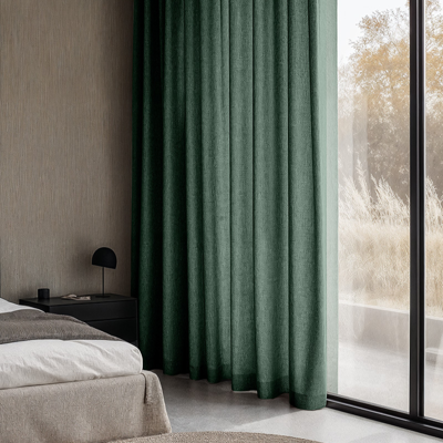 Gordijnen met Linnen Look - Haken of Ringen maat: 250 x 150 cm - materiaal: Polyether/Velours - Dekbed-Discounter.nl