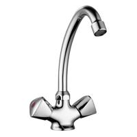 Go by Van Marcke Easy II tweegreepsmengkraan keuken draaibaar inclusief flexibele slangen en bevestigingsset 185704