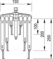 Gedore Universele trekkerset 3-armig - 8117260 - thumbnail