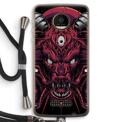 Hell Hound and Serpents: Motorola Moto Z Force Transparant Hoesje met koord
