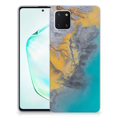 Samsung Galaxy Note 10 Lite | TPU | Siliconen hoesje | Marble Blue Gold