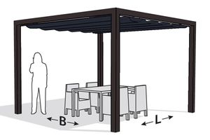 Nesling | Optiva Pergola Aluminium 402 x 402 cm | Antraciet