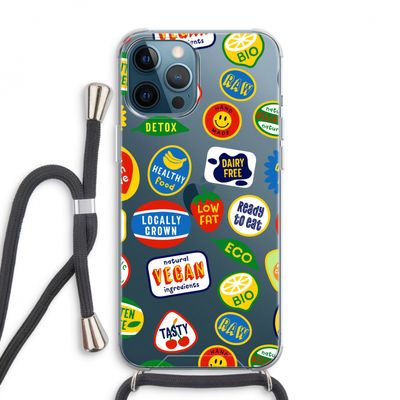 Fruitsticker: iPhone 12 Pro Max Transparant Hoesje met koord