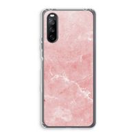 Roze marmer: Sony Xperia 10 III Transparant Hoesje