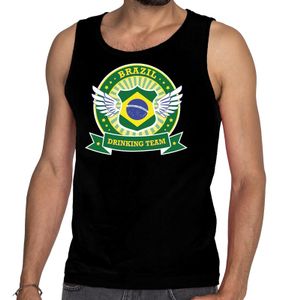 Zwart Brazil drinking team tanktop / mouwloos shirt heren