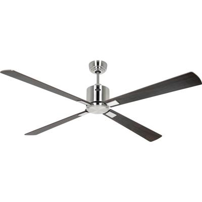 CasaFan ECO NEO III 152 BN-NB/KI WiFi Flügel Nussbaum/Kirsche Plafondventilator Chroom (geborsteld) Met afstandsbediening, Timer, Met wintermodus, Bediening