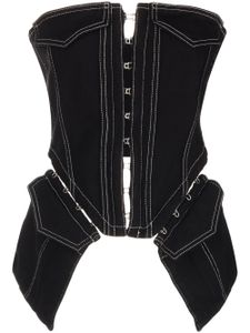 Dion Lee corset en jean - Noir