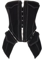 Dion Lee corset en jean - Noir