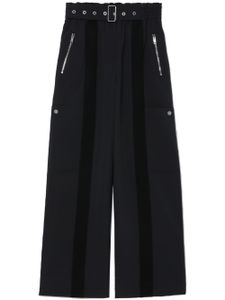 3.1 Phillip Lim high-waisted wide-leg belted trousers - Noir