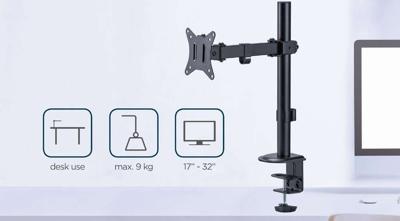 Gembird MA-D1-03 flat panel bureau steun 81,3 cm (32") Zwart