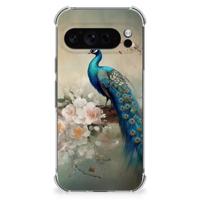 Case Anti-shock voor Google Pixel 9 Pro XL Vintage Pauwen