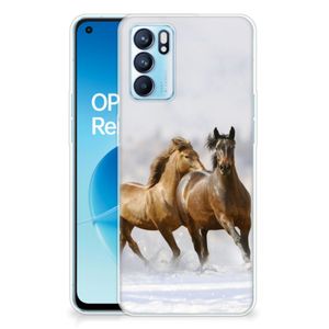 OPPO Reno6 5G TPU Hoesje Paarden