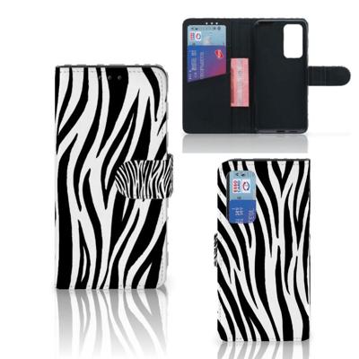 Huawei P40 | Telefoonhoesje | Met pasjeshouder | Zebra