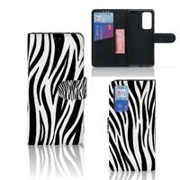 Huawei P40 | Telefoonhoesje | Met pasjeshouder | Zebra