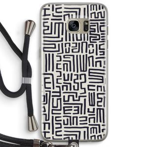 Moroccan Print: Samsung Galaxy S7 Edge Transparant Hoesje met koord