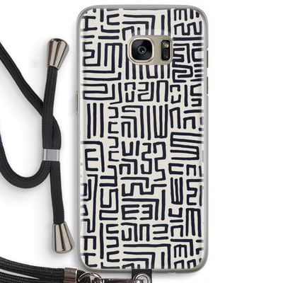 Moroccan Print: Samsung Galaxy S7 Edge Transparant Hoesje met koord