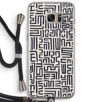 Moroccan Print: Samsung Galaxy S7 Edge Transparant Hoesje met koord