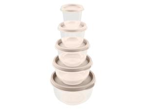 LIVARNO home Voorraaddozenset (rond, beige)