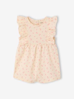 Babyromper Basics met geruite mouwtjes ecru