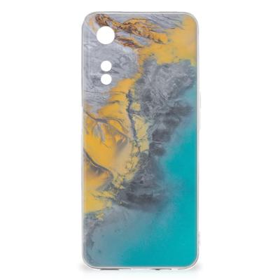 OPPO A78 5G | A58 5G | TPU | Siliconen hoesje | Marble Blue Gold