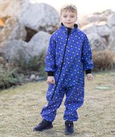 Waterproof Softshell Overall Comfy Sparkling Night Blue Bodysuit - thumbnail
