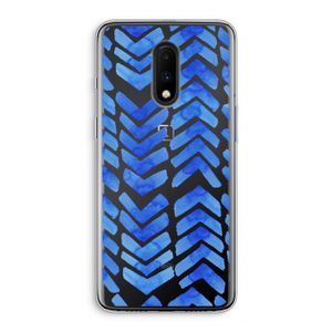 Blauwe pijlen: OnePlus 7 Transparant Hoesje