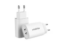 Mobilize Mobilize Wall Charger 2x USB-C GaN 45W with PD/PPS White