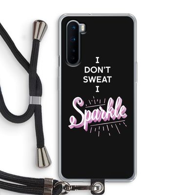 Sparkle quote: OnePlus Nord Transparant Hoesje met koord