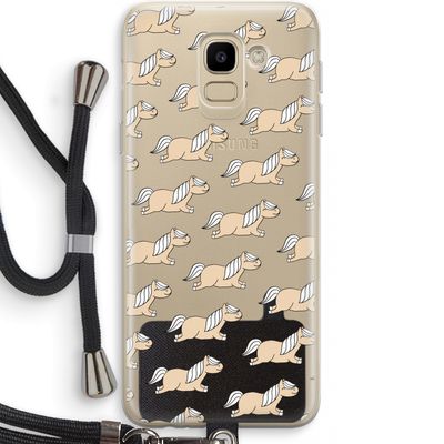 Ponys: Samsung Galaxy J6 (2018) Transparant Hoesje met koord