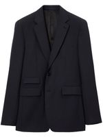 Burberry blazer en laine mélangée à poches multiples - Bleu