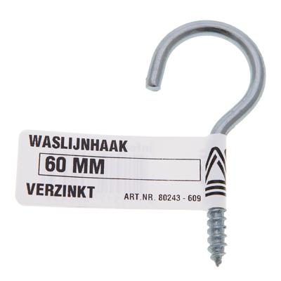 Waslijnhaak verz 80mm - Deltafix
